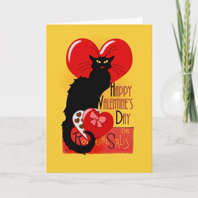 Le Chat Noir Alla hjärtans dag Helgkort (Framsida)