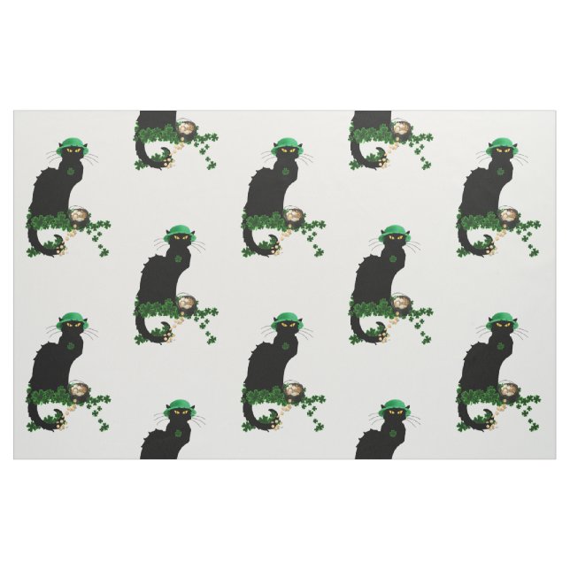 Le Chat Noir Clover St. Patrick's Day Tyg (Fat Quarter)