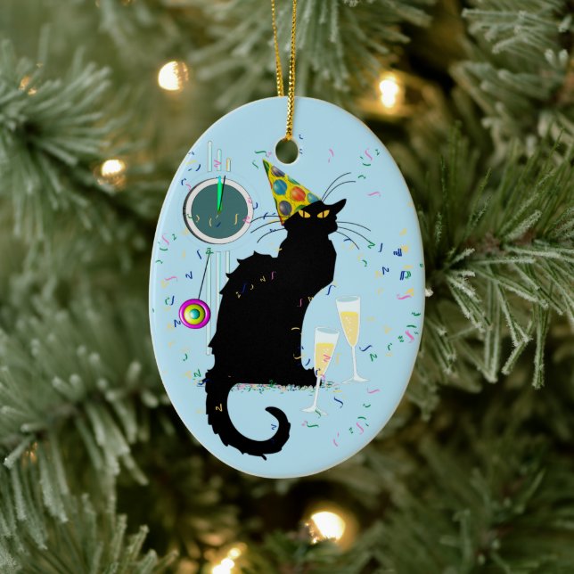 Le Chat Noir Glädjeårsfest Julgransprydnad Keramik (Träd)