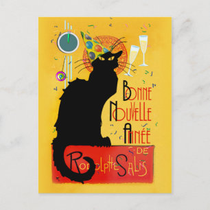 Le Chat Noir Glatt Nytt År-fest Vykort