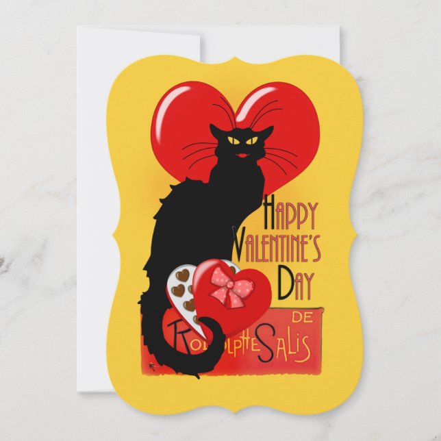 Le Chat Noir Heart Candy Alla hjärtans dag  Inbjudningar (Framsida)