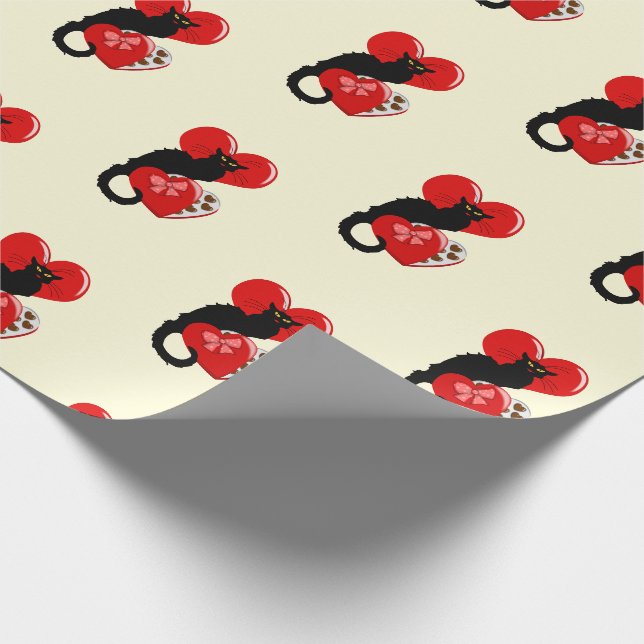 Le Chat Noir Heart Candy Alla hjärtans dag  Presentpapper (Hörn)
