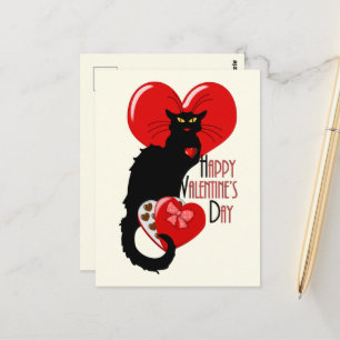 Le Chat Noir Hjärtgodis Alla hjärtans dag Vykort
