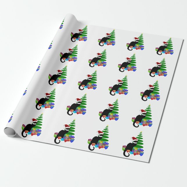 Le Chat Noir Julhatt Jul Presentpapper (Utrullad)
