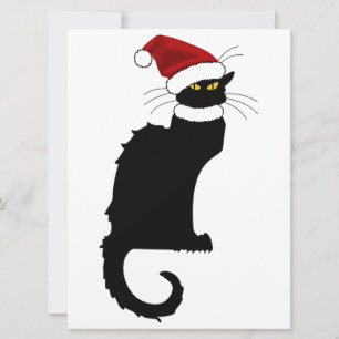 Le Chat Noir Julhatt Julen Inbjudningar