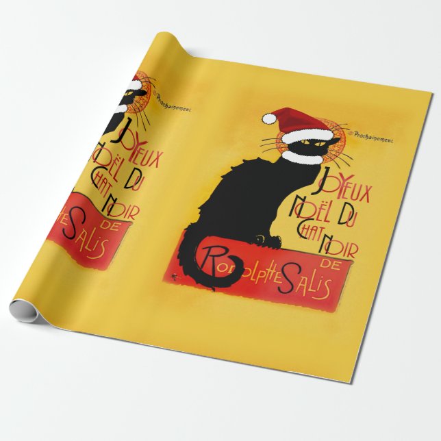 Le Chat Noir Santa Hatt Jul Presentpapper (Utrullad)