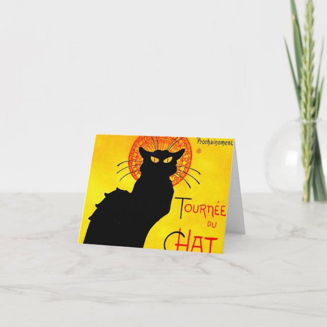 Le Chat Noir Vintage Inbjudan (Framsida)