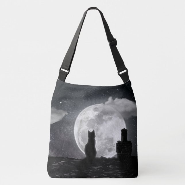 Le chat rêve de lune axelväska (Framsida)