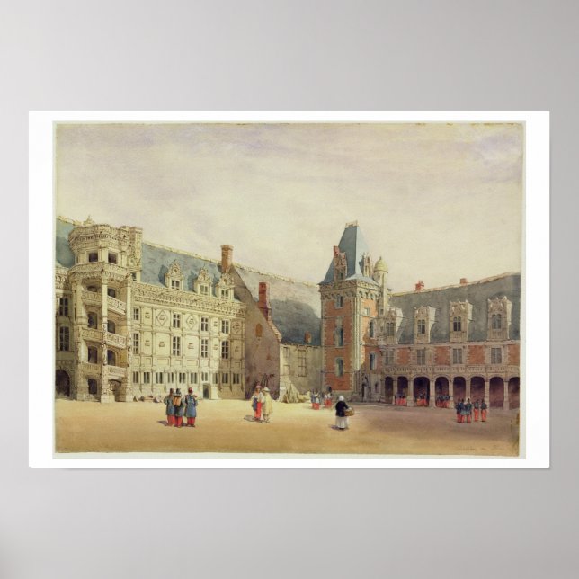 Le Chateau de Blois (w/c on papper) Poster (Framsidan)