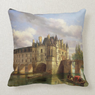 Le Chateau de Chenonceau, 1843 (olja på kanfas) Kudde