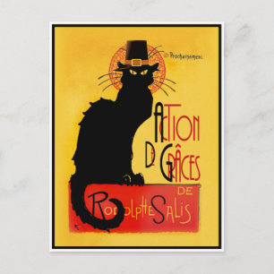 Le Chatta Noir - Action de Grâces Vykort
