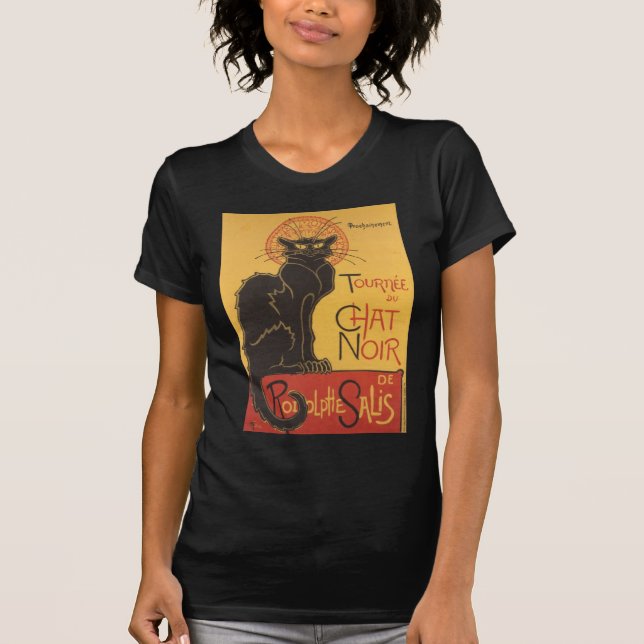 Le Chatta Noir Art Print T-shirt (Framsida)
