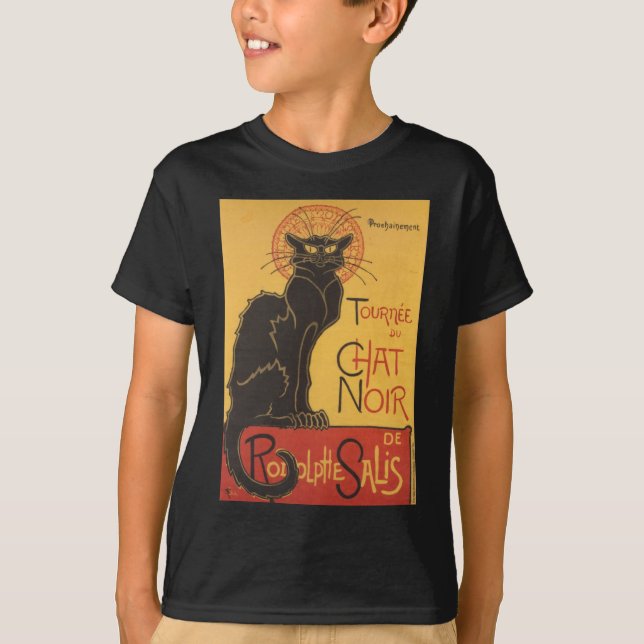 Le Chatta Noir Art Print T Shirt (Framsida)