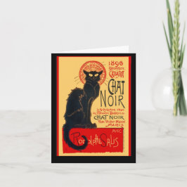 Le Chatta Noir, Black Cat, FIne Art Kort