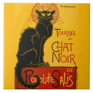 Le Chatta Noir Black Cat Kakelplatta