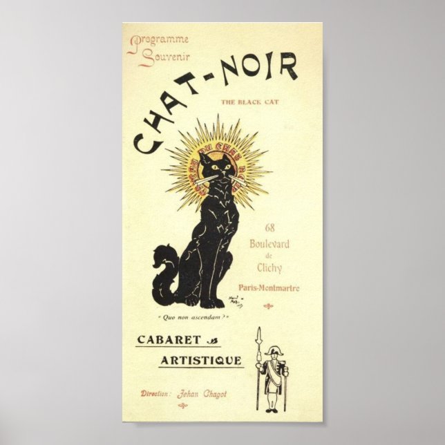Le Chatta Noir Black Cat Poster (Framsidan)