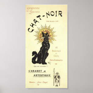 Le Chatta Noir Black Cat Poster