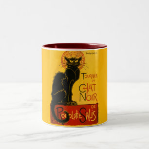 Le Chatta Noir Black Cat Två-Tonad Mugg