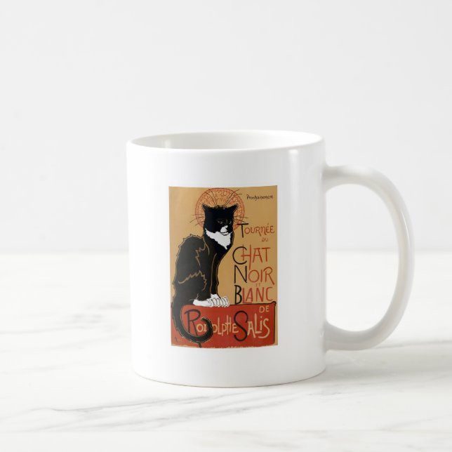 Le Chatta Noir et Blanc 2-side Kaffemugg (Höger)