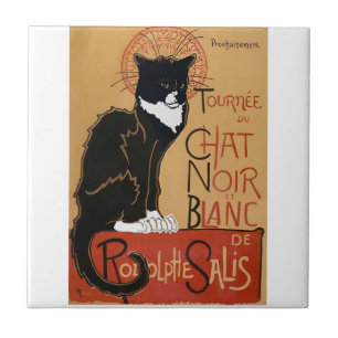 Le Chatta Noir et Blanc Kakelplatta