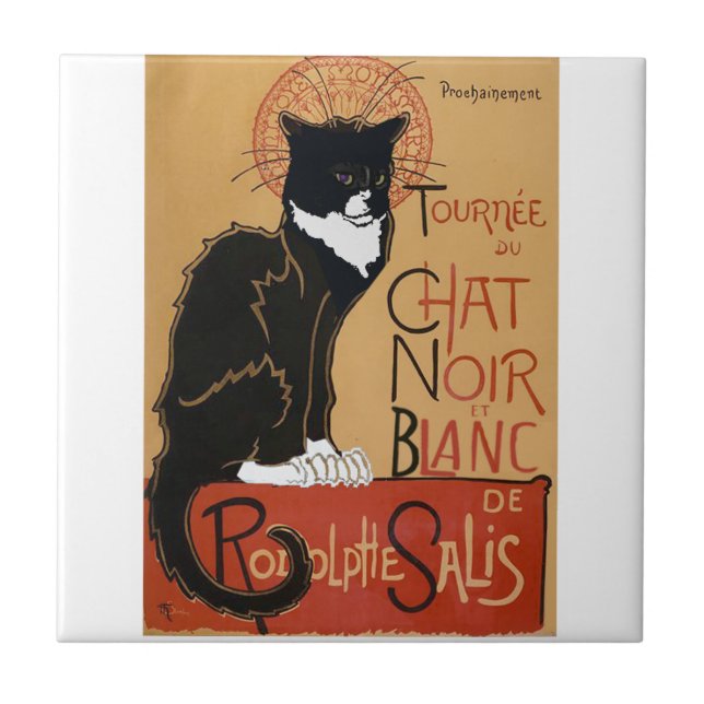 Le Chatta Noir et Blanc Kakelplatta (Framsidan)
