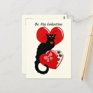 Le Chatta Noir Heart Candy Valentine Day Vykort