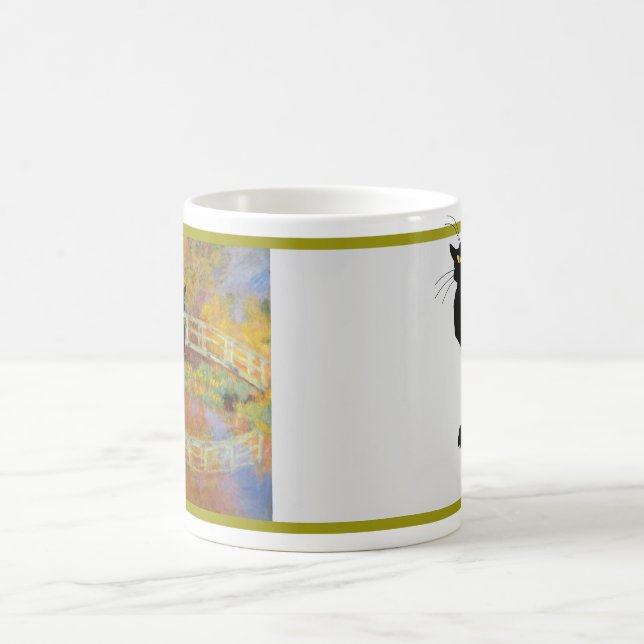 Le Chatta Noir i Monets japanska bro Kaffemugg (Center)