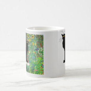 Le Chatta Noir in Klimt's Garden Kaffemugg