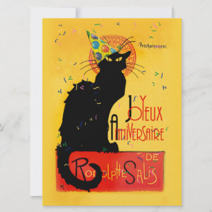 Le Chatta Noir - Joyeux Anniversaire Inbjudningar