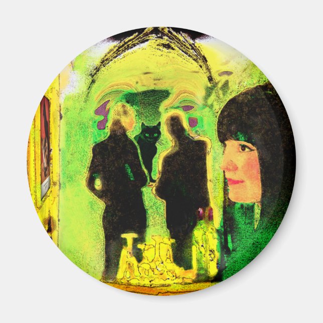 "Le Chatta Noir" Magnet (Framsidan)