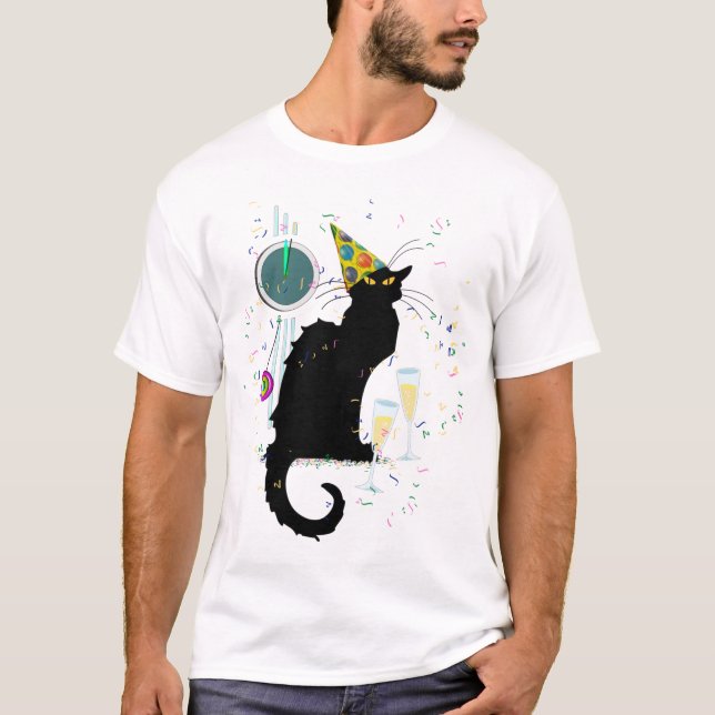 Le Chatta Noir New Years T-shirt (Framsida)