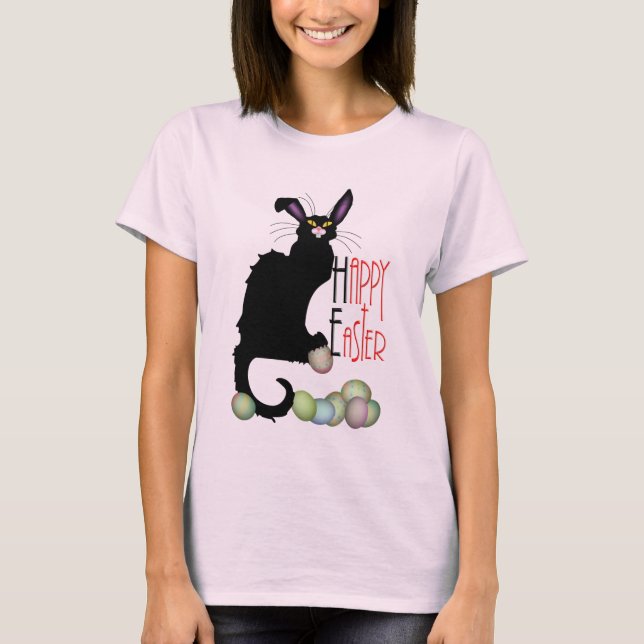 Le Chatta Noir Påsk T Shirt (Framsida)