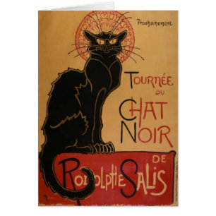 Le chatta Noir - Steinlen Hälsningskort