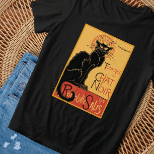 Le Chatta Noir Steinlen Illustration T-Shirt