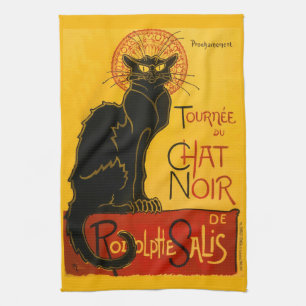 Le Chatta Noir, Svarta kattens Art nouveau-Vintage Kökshandduk