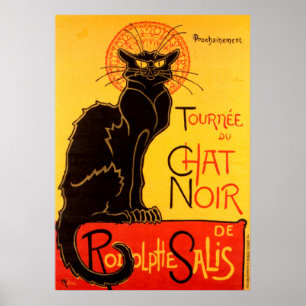 Le Chatta Noir, Svarta kattens Art nouveau-Vintage Poster