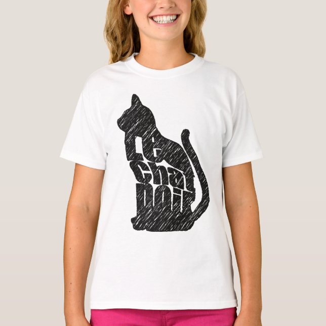 Le Chatta Noir T Shirt (Framsida)
