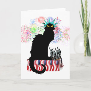 Le Chatta Noir USA Independence day Kort