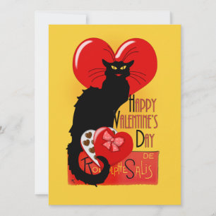 Le Chatta Noir Valentine Day Inbjudningar