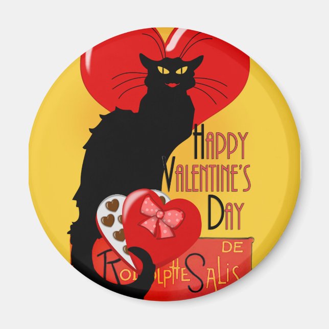 Le Chatta Noir Valentine Day Magnet (Framsidan)