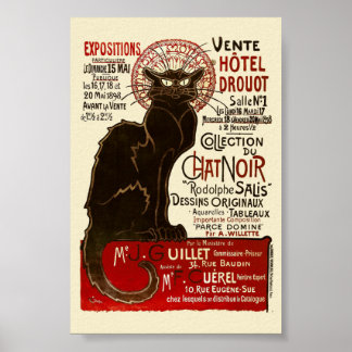 Le Chatta Noir, Vente Hôtel Drouot Fine Art Poster
