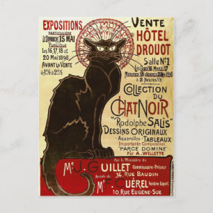 Le Chatta Noir, Vente Hôtel Drouot Fine Art Vykort