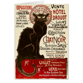 Le Chatta Noir, Vente Hôtel Drouot Hälsningskort