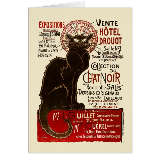 Le Chatta Noir, Vente Hôtel Drouot OBS Kort (Framsidan)