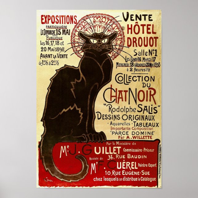 Le Chatta Noir, Vente Hôtel Drouot Poster (Framsidan)