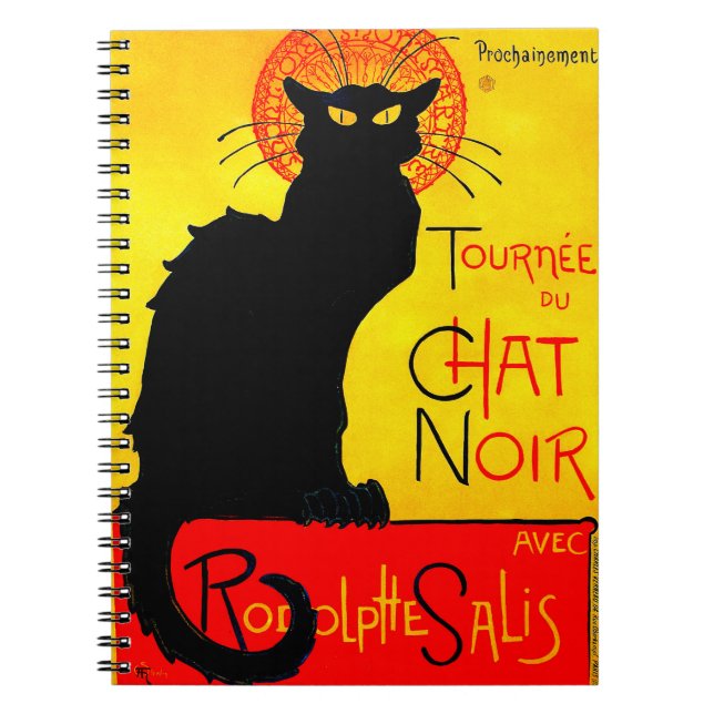 Le Chatta Noir Vintage Anteckningsbok (Framsidan)