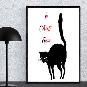 Le Chatta Noir - Vintage Black Cat Poster