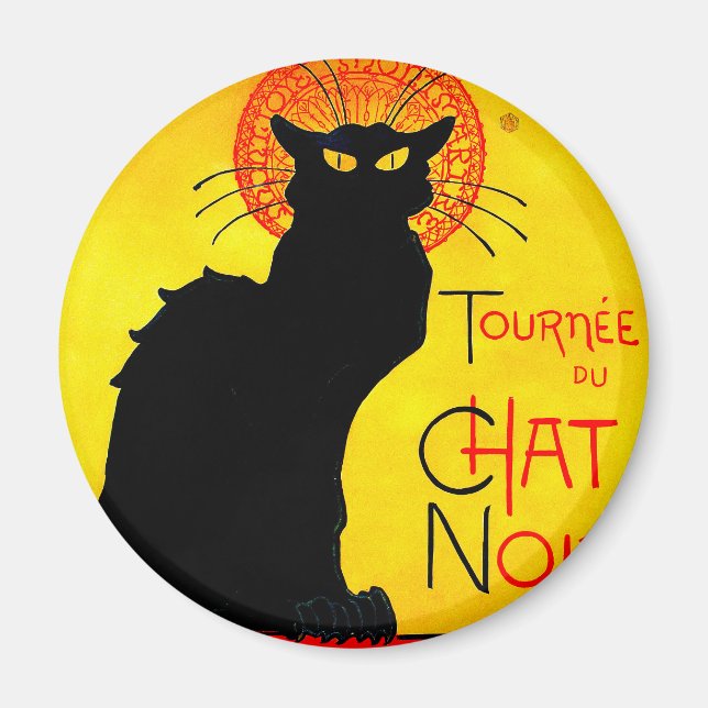 Le Chatta Noir Vintage Magnet (Framsidan)