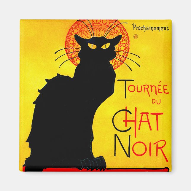 Le Chatta Noir Vintage Magnet (Framsidan)