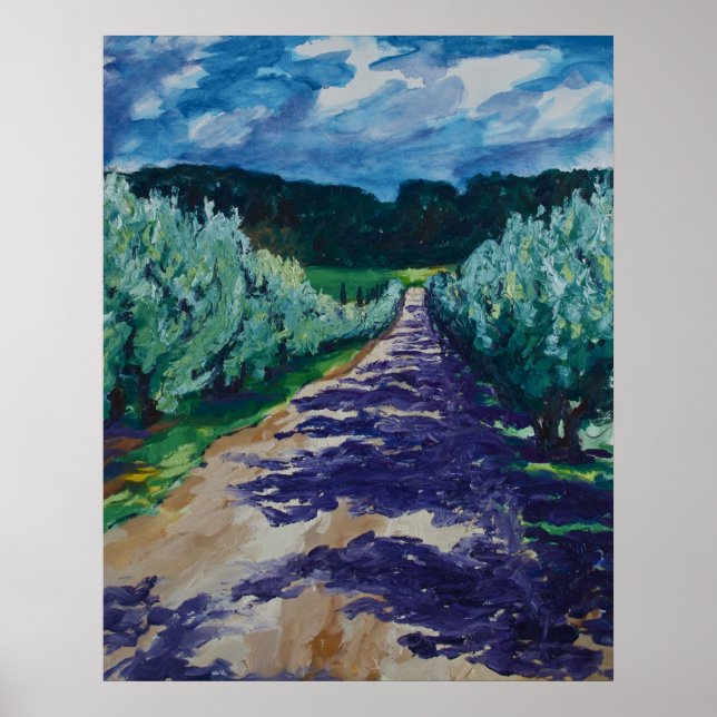 le Chemin à Château Val Joanis Poster (Framsidan)